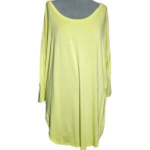 Yellow Tunic Length Top Size Medium Made in the USA